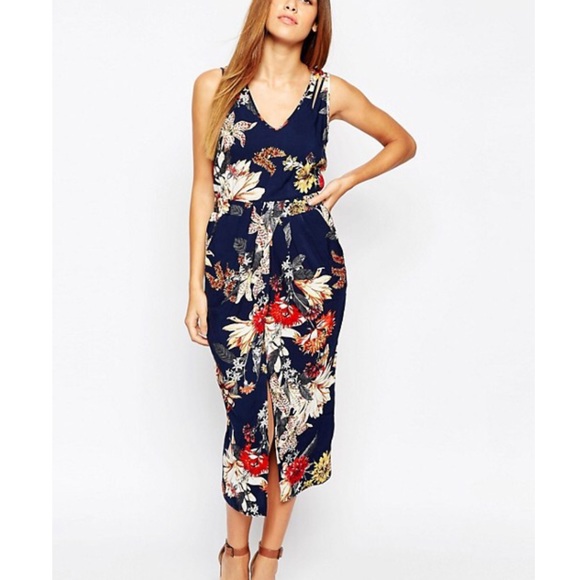 warehouse oversized tulip dress